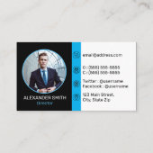 Berufliches Firmenlogo Hinzufügen von Foto Social Visitenkarte (Rückseite)