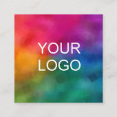 Berufliches Firmenlogo hochladen Quadratische Visitenkarte (Vorderseite)