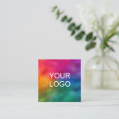 Berufliches Firmenlogo hochladen Quadratische Visitenkarte (Stehend Vorderseite)
