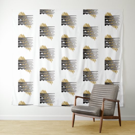 Berufliches Firmenlogo in der Werbung Wandteppich (Beispiel (Horizontal))