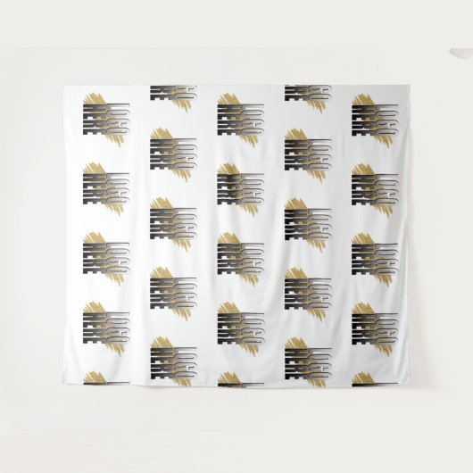 Berufliches Firmenlogo in der Werbung Wandteppich (Vorderseite (Horizontal))