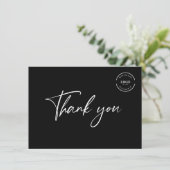 Berufliches Firmenlogo Individuell anpassbar Moder Dankeskarte (Stehend Vorderseite)