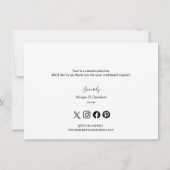 Berufliches Firmenlogo Individuell anpassbar Moder Dankeskarte (Rückseite)