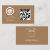 Berufliches Firmenlogo, Info und QR-Code Visitenkarte (Vorne/Hinten)