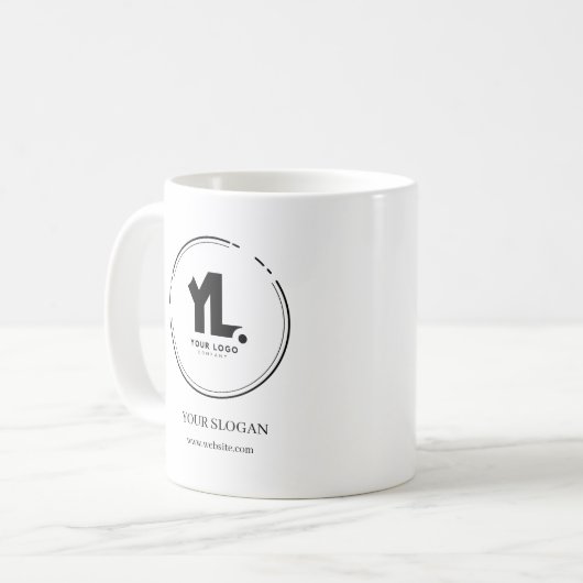 Berufliches Firmenlogo Kaffeetasse (Vorderseite Links)