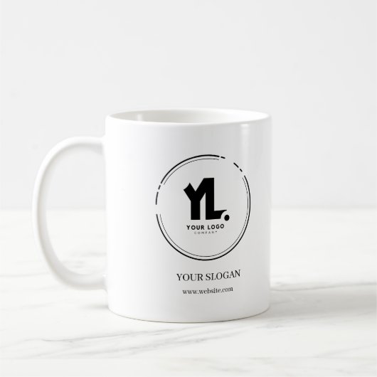 Berufliches Firmenlogo Kaffeetasse (Links)