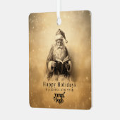 Berufliches Firmenlogo Kundengeschenk Weihnachten Ornament Aus Metall (Vorderseite links)