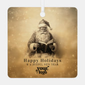 Berufliches Firmenlogo Kundengeschenk Weihnachten Ornament Aus Metall (Rückseite)