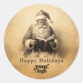 Berufliches Firmenlogo Kundengeschenk Weihnachten Runder Aufkleber (Vorderseite)