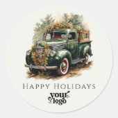 Berufliches Firmenlogo Kundengeschenk Weihnachten Runder Aufkleber (Vorderseite)