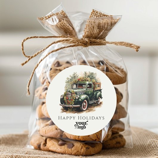Berufliches Firmenlogo Kundengeschenk Weihnachten Runder Aufkleber