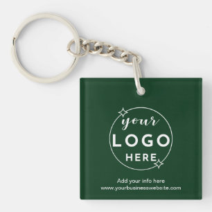 Berufliches Firmenlogo Minimalistisch grün Schlüsselanhänger