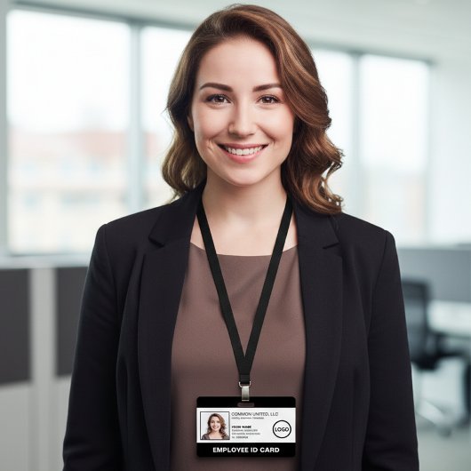 Berufliches Firmenlogo Mitarbeiter-Foto-ID Ausweis