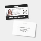 Berufliches Firmenlogo Mitarbeiter-Foto-ID Ausweis (Vorder- & Rückseite)
