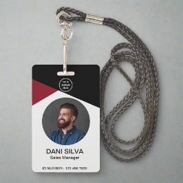 Berufliches Firmenlogo Mitarbeiter-ID-Foto Abzeich Ausweis