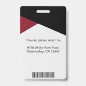 Berufliches Firmenlogo Mitarbeiter-ID-Foto Abzeich Ausweis (Rückseite)