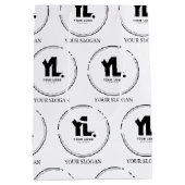 Berufliches Firmenlogo Mittlere Geschenktüte (Rückseite)