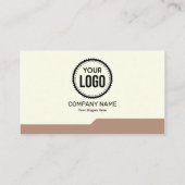 Berufliches Firmenlogo Modern und einfach Visitenkarte (Rückseite)