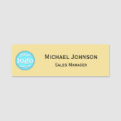 Berufliches Firmenlogo Moderner Mitarbeiter Namensschild (Vorderseite)