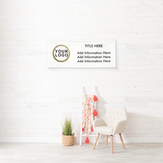 Berufliches Firmenlogo Modernes Schwarz-weißes Banner (Insitu)