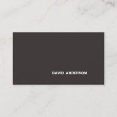 Berufliches Firmenlogo Modernes, stilvolles Schwar Visitenkarte (Vorderseite)