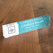 Berufliches Firmenlogo Namensplakette (Seite)