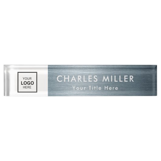 Berufliches Firmenlogo Namensplakette (Vorderseite)