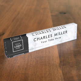 Berufliches Firmenlogo Namensplakette