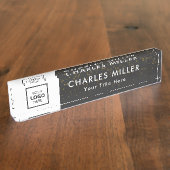 Berufliches Firmenlogo Namensplakette (Seite)