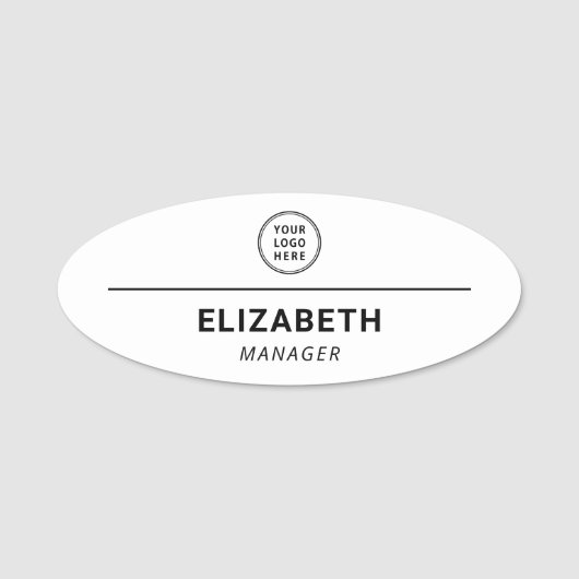 Berufliches Firmenlogo Namensschild (Vorderseite)