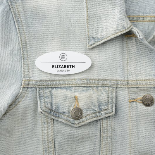 Berufliches Firmenlogo Namensschild (Beispiel)