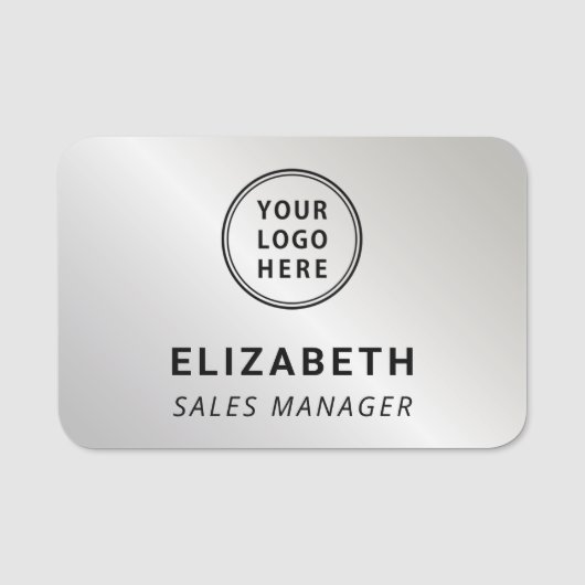 Berufliches Firmenlogo Namensschild (Vorderseite)