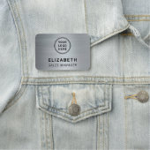 Berufliches Firmenlogo Namensschild (Beispiel)