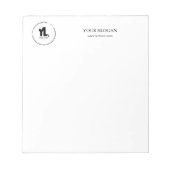 Berufliches Firmenlogo Notizblock (Vorderseite)