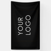 Berufliches Firmenlogo nur schwarz Banner (Vertikal)