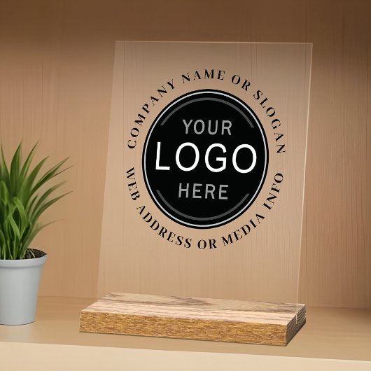Berufliches Firmenlogo oder Markenwerbung Acrylschild