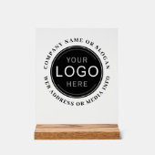 Berufliches Firmenlogo oder Markenwerbung Acrylschild (Vorderseite)