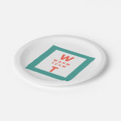 Berufliches Firmenlogo Pappteller (Schrägansicht)