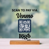 Berufliches Firmenlogo QR Code Business Blue Acrylschild (Neutral)