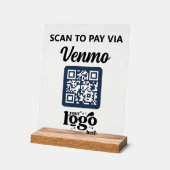 Berufliches Firmenlogo QR Code Business Blue Acrylschild (Winkel)