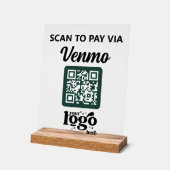Berufliches Firmenlogo QR-Code Business Green Acrylschild (Winkel)