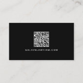 Berufliches Firmenlogo QR-Code Mitarbeiter Schwarz Visitenkarte (Rückseite)
