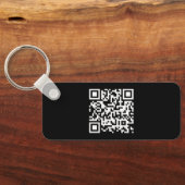 Berufliches Firmenlogo - QR-Code schwarz Schlüsselanhänger (Rückseite)