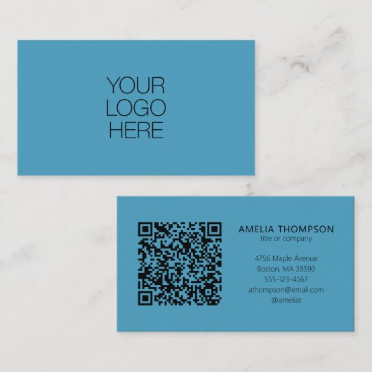 Berufliches Firmenlogo - QR-Code Visitenkarte (Vorne/Hinten)