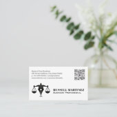 Berufliches Firmenlogo | QR-Code Visitenkarte (Stehend Vorderseite)