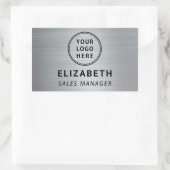 Berufliches Firmenlogo Rechteckiger Aufkleber (Tasche)