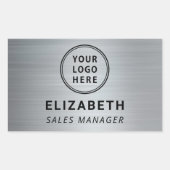 Berufliches Firmenlogo Rechteckiger Aufkleber (Vorderseite)