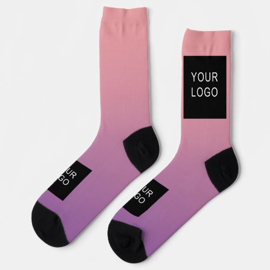 Berufliches Firmenlogo Rosa Socken (Linkes Detail)