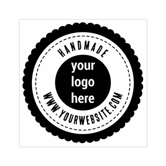 Berufliches Firmenlogo Rustikal handgefertigt Gummistempel (Prägung)