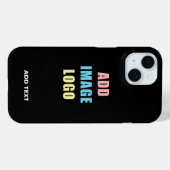 Berufliches Firmenlogo Schwarz Case-Mate iPhone Hülle (Rückseite (Horizontal))